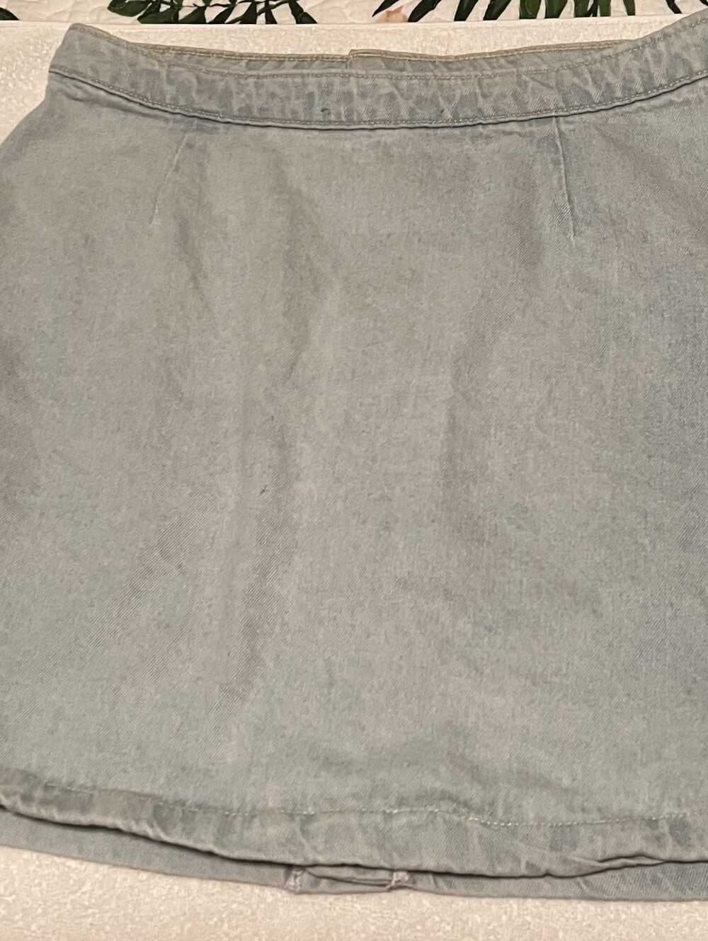 AMERICAN APPAREL denim  button front A-line skirt *Large* - Picture 2 of 10